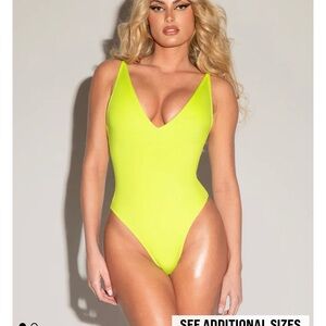 TA3 mega Sculpting Suit Hi Cut Plungey Acid Small Reg/Long